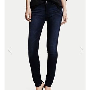 DL1961 Dark Wash Florence Skinny Jeans With Fading
